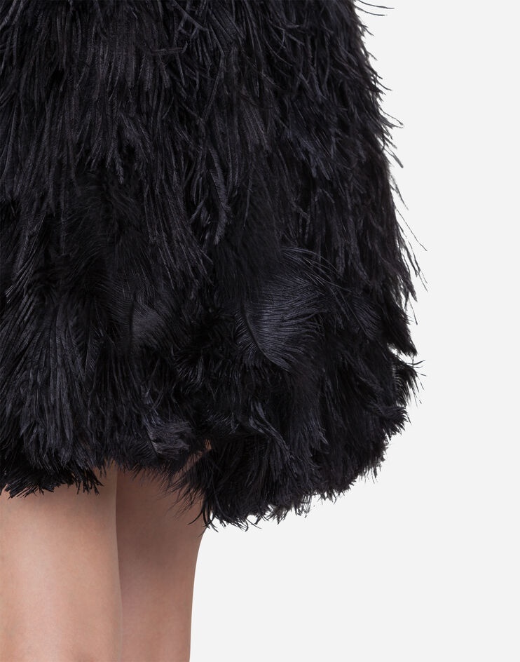 Flounce skirt in feathers - 4