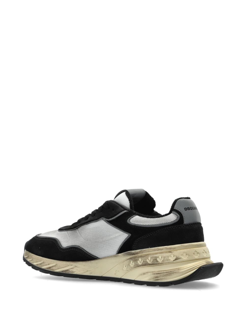 panelled low-top sneakers - 3