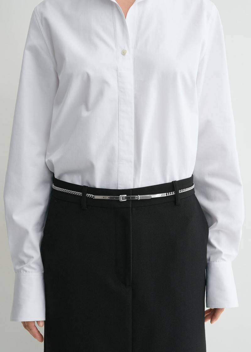 TOTEME Chain belt silver outlook