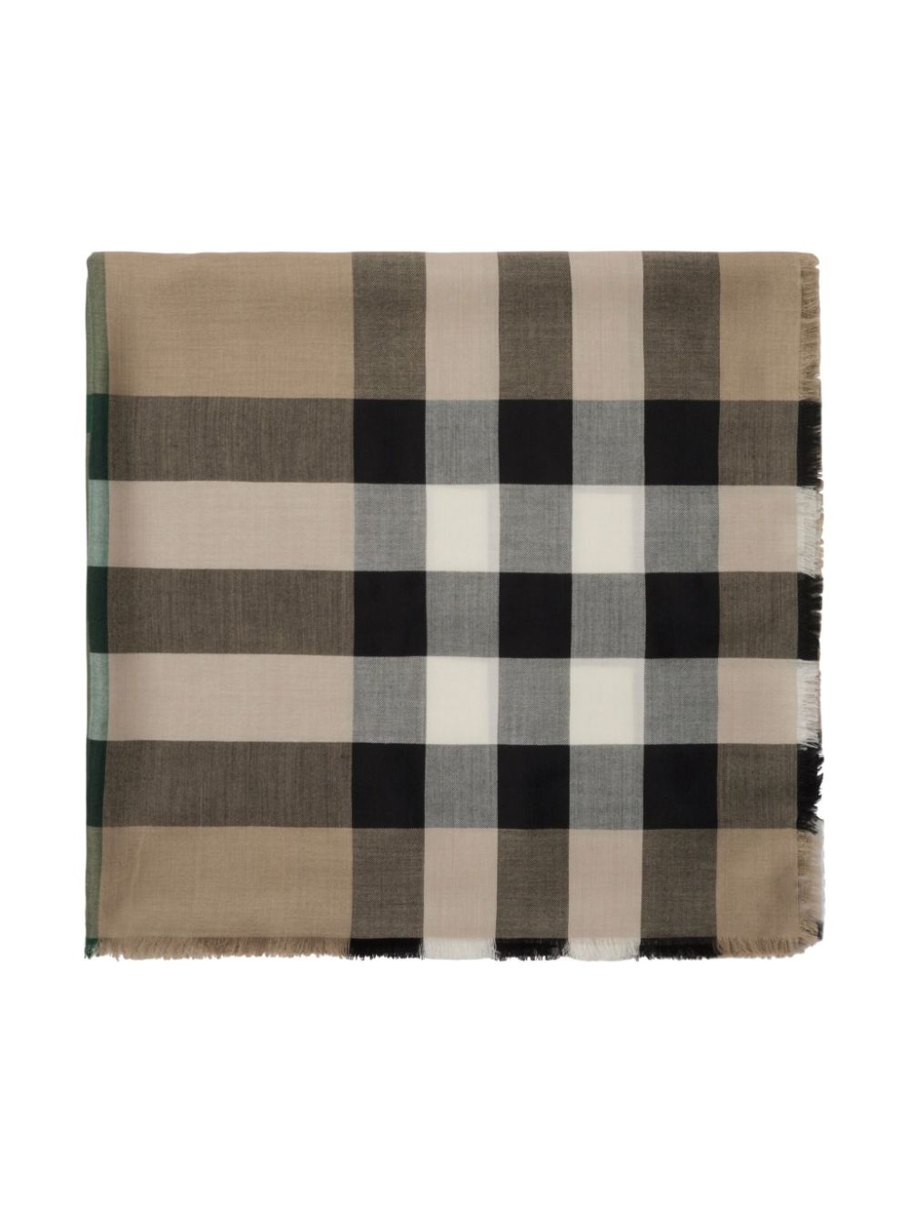 raw-cut checked scarf - 2