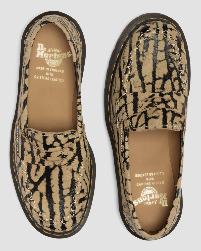 Dr. Martens Delapre Wild Emboss Suede Penny Loafers outlook