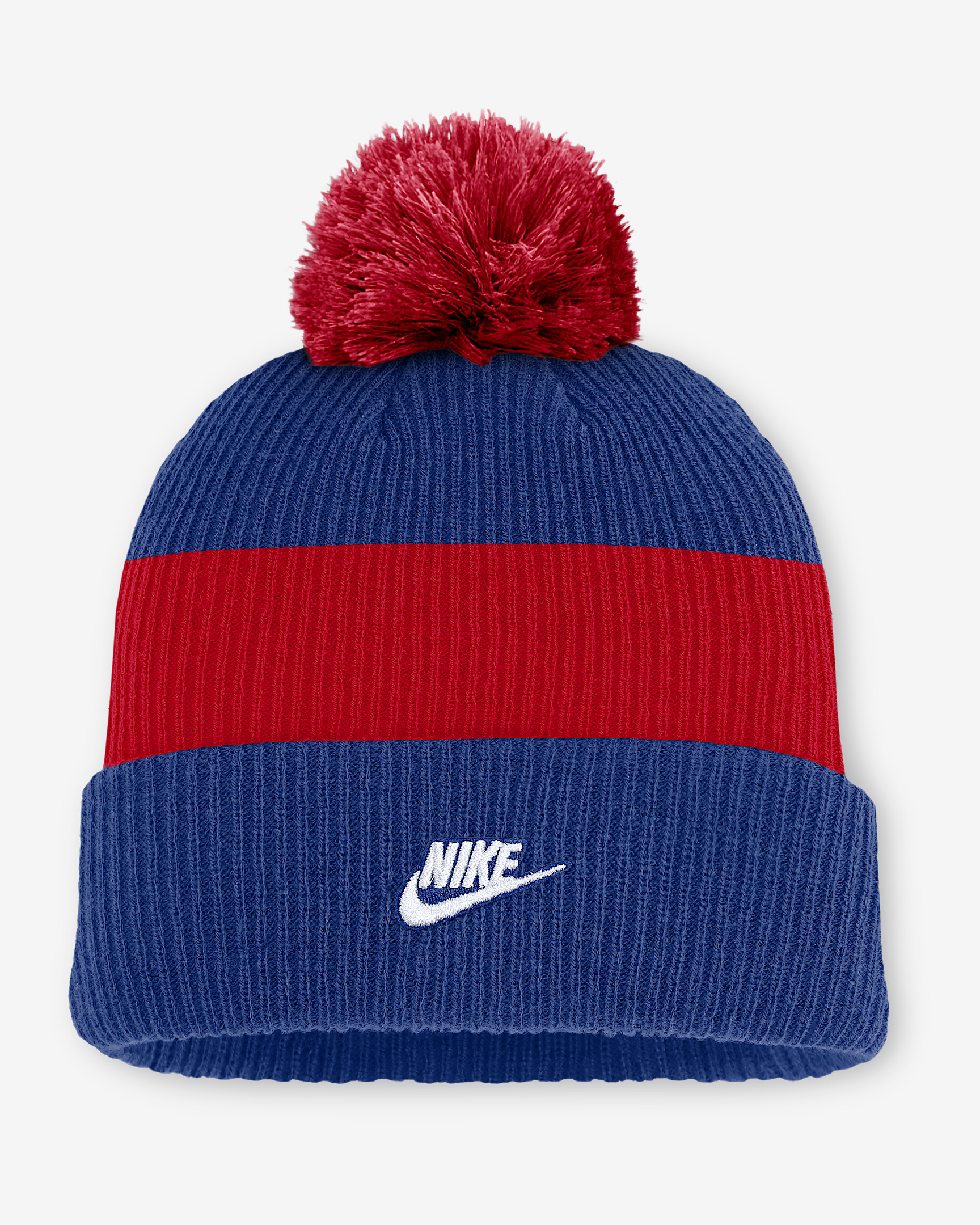 Chicago Cubs Cooperstown Peak Men's Nike MLB Cuffed Pom Beanie - 2