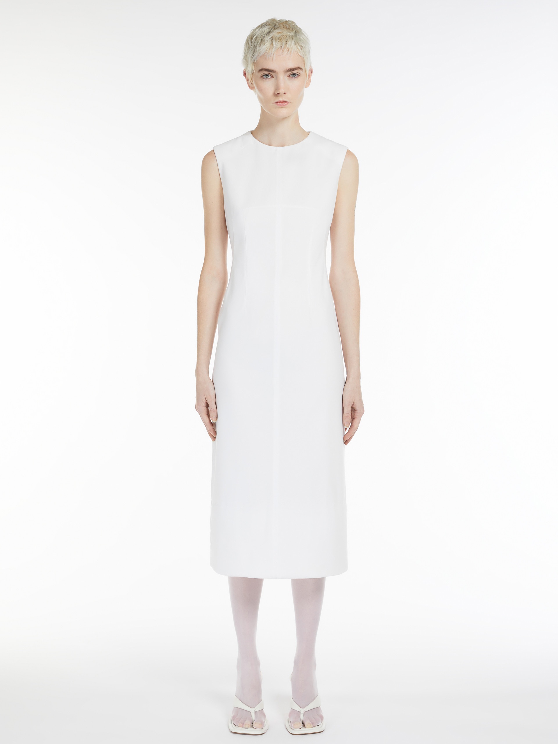 CARIDDI Lightweight jersey padded dress - 3