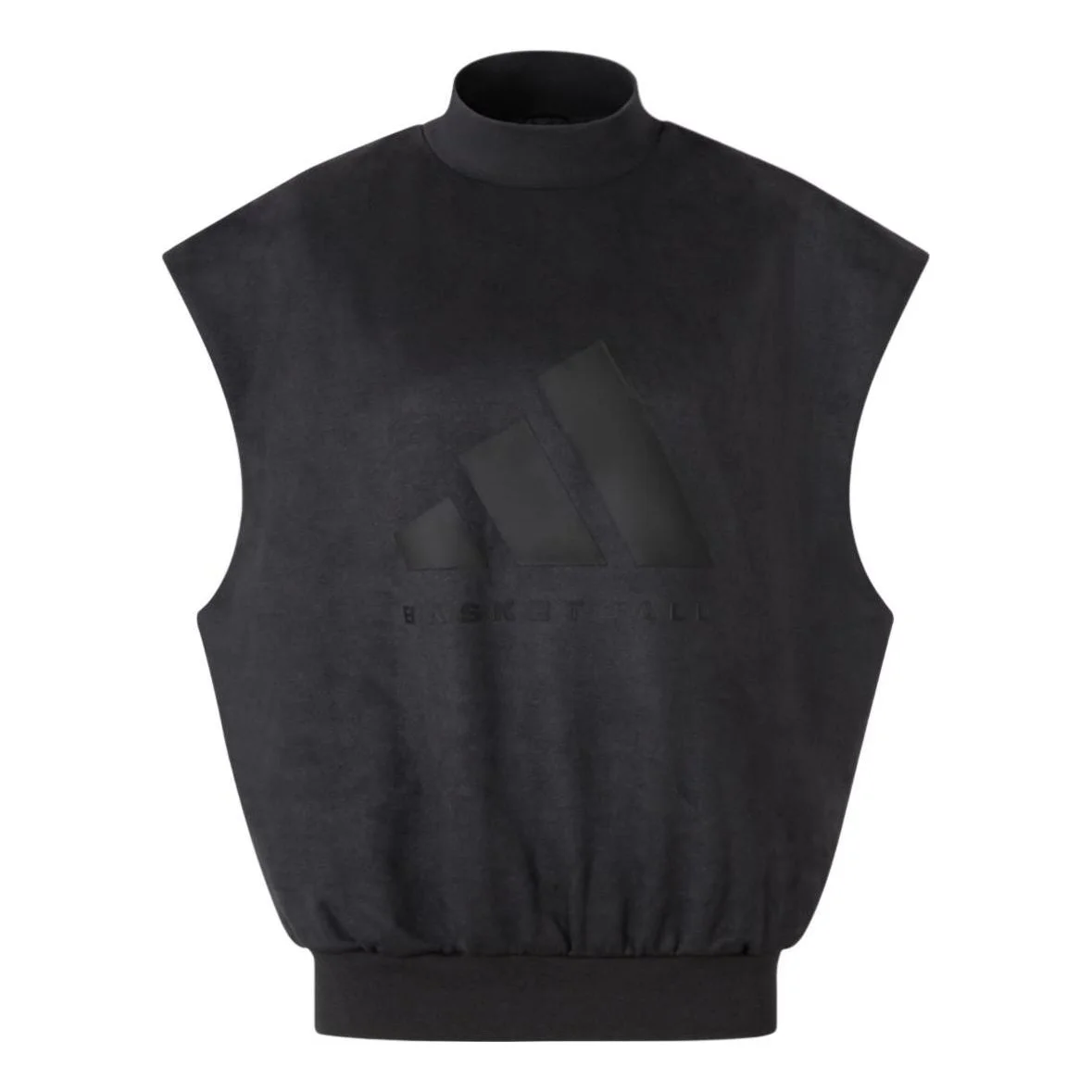adidas Basketball Sueded Sleeveless Sweatshirt 'Grey' IN7702 - 1