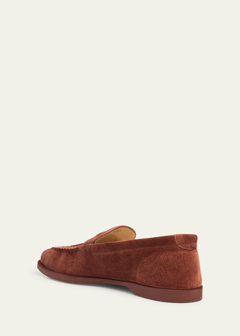 John Lobb Men's Pace Suede Penny Loafers outlook