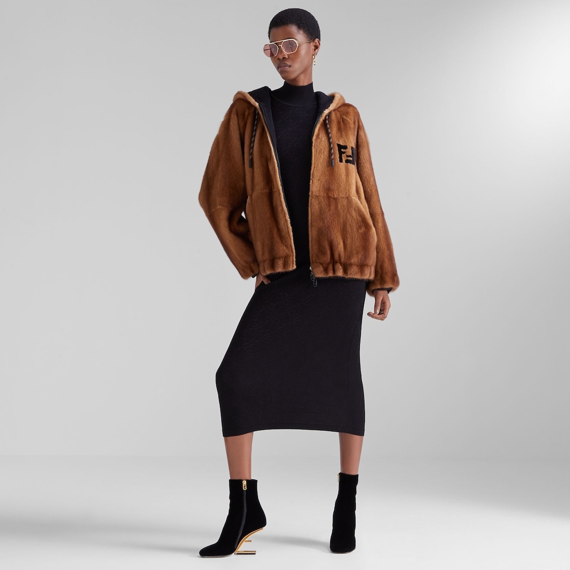 Brown mink jacket - 5