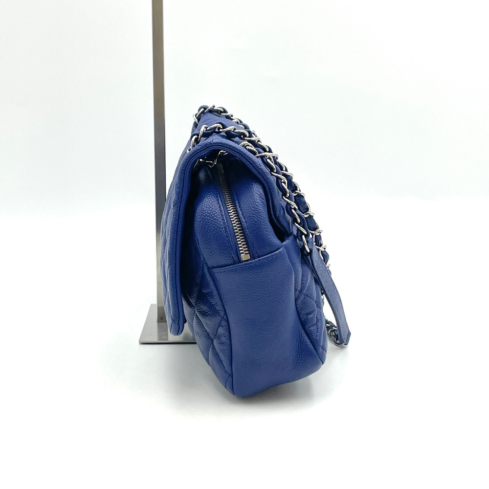 Chanel No. 18 Cobalt Blue Caviar Seasonal Classic Flap Bag Jumbo - 5