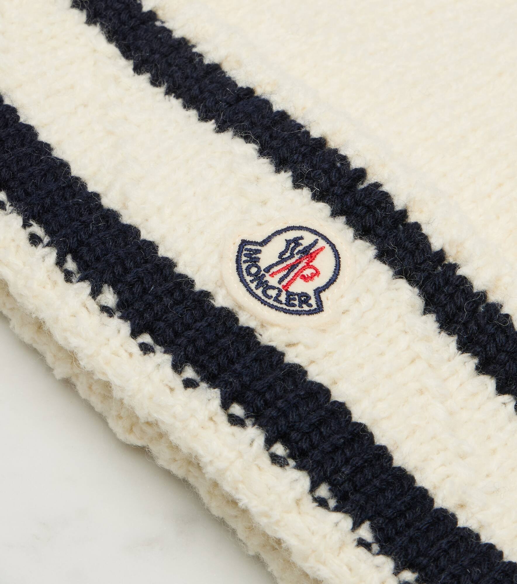 Logo striped wool-blend beanie - 3