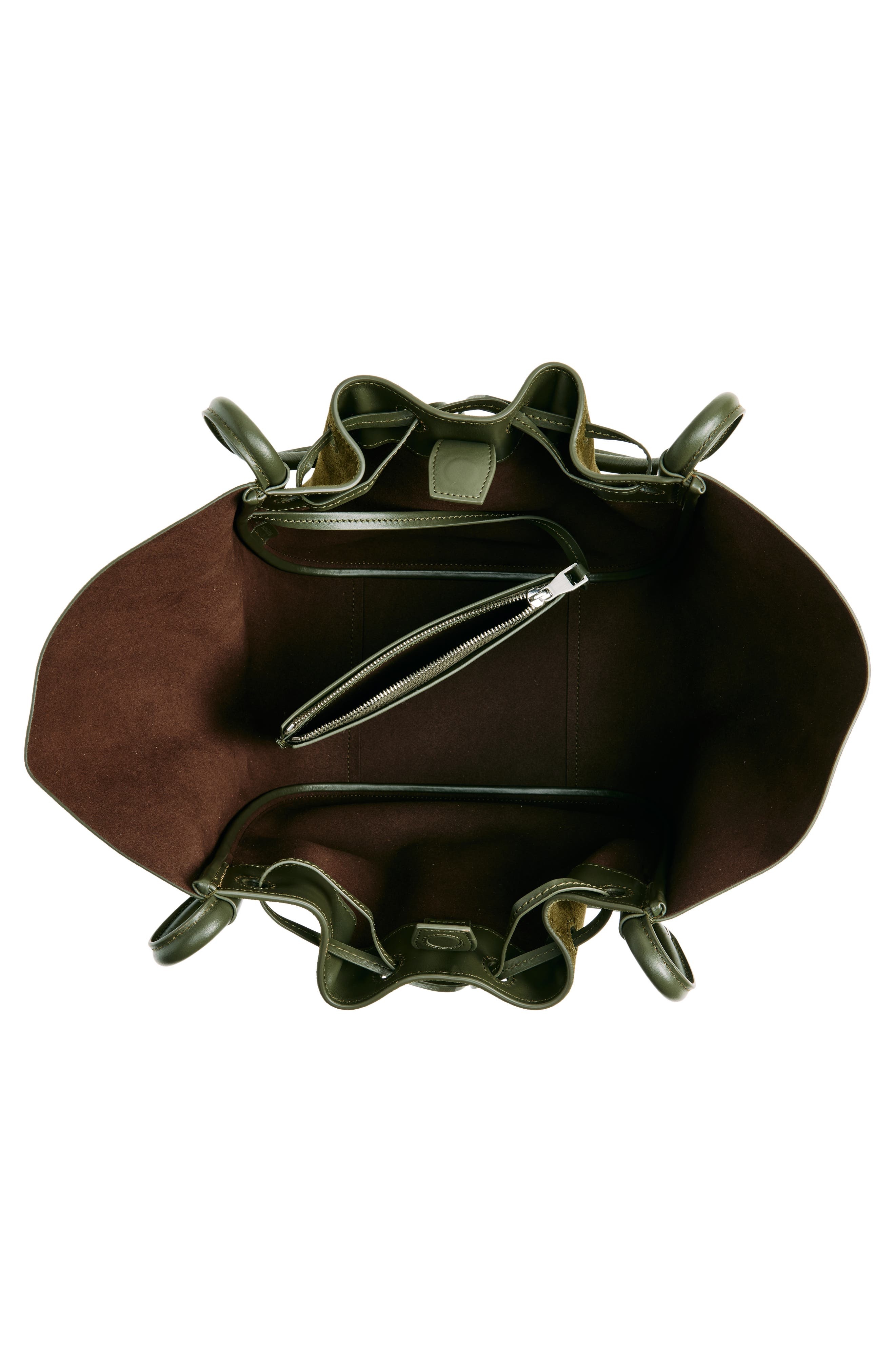 Proenza Schouler Large Ruched Suede Tote in Olive at Nordstrom - 5