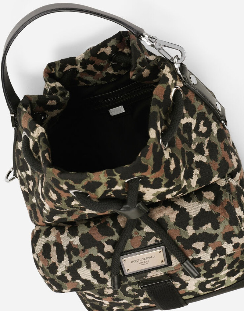 Camouflage jacquard hobo bag 6