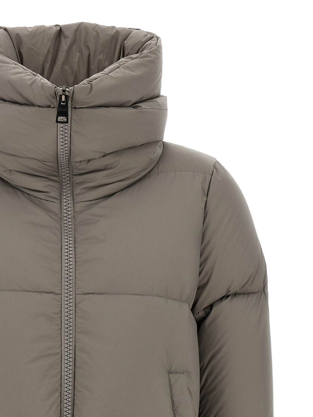 quilted high-neck down coat - 3