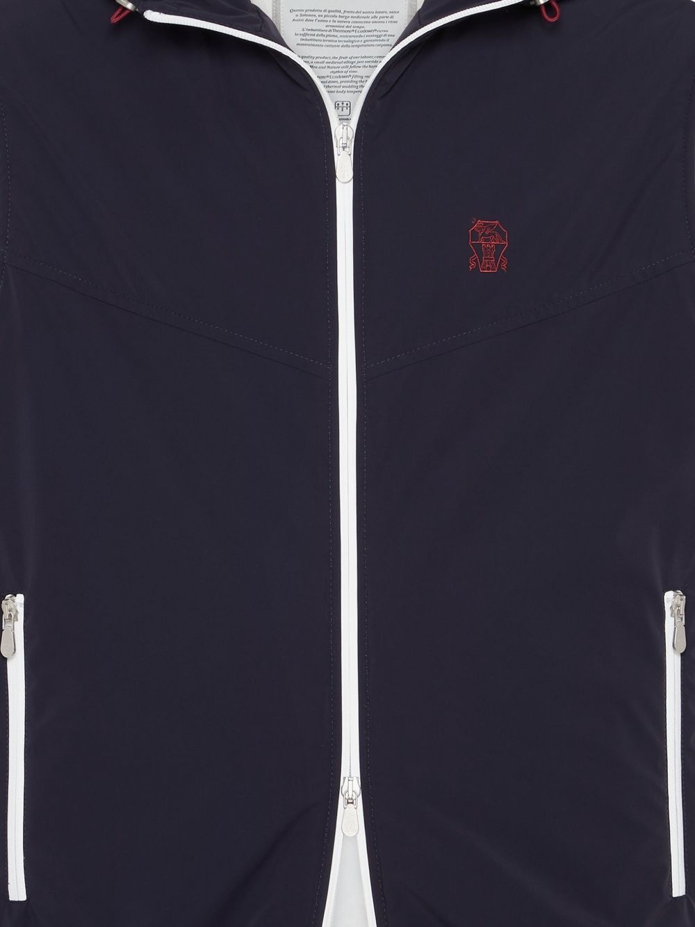 zip-up hooded gilet - 7