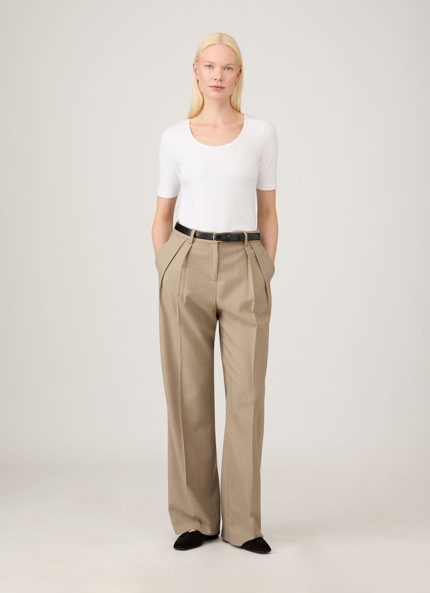 Stretch Cotton Scoop Top - 2