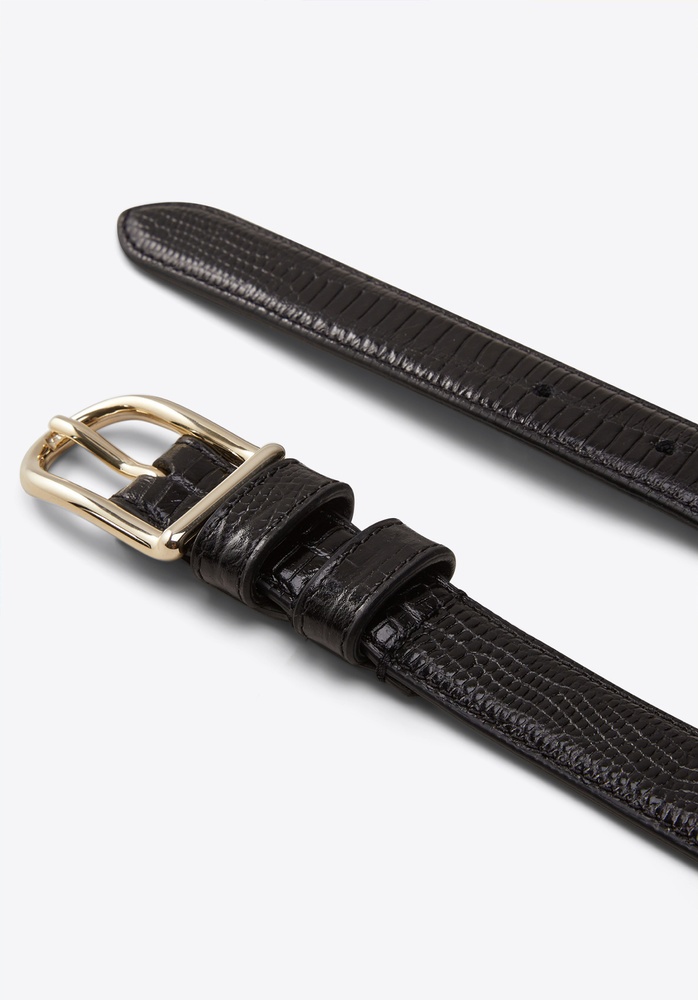 BELT 01 EMBOSSED BLACK LIZARD - 2