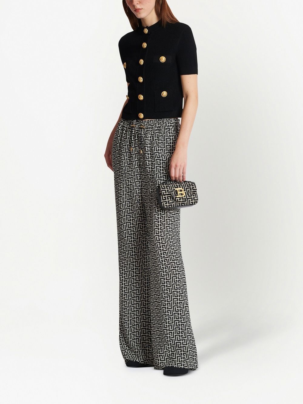 short-sleeve cropped cardigan - 2