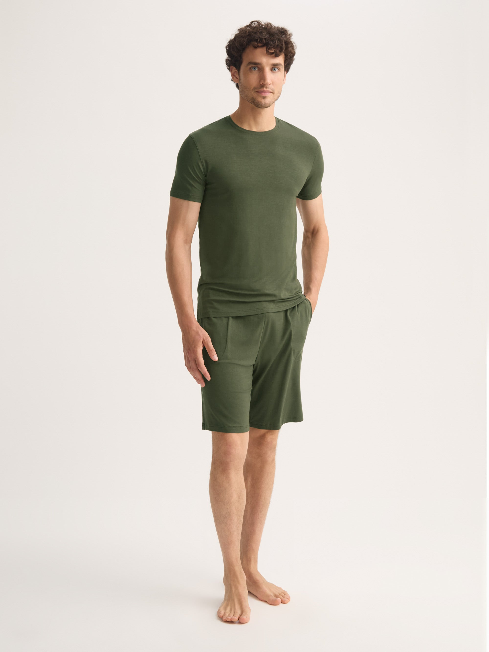 Men's T-Shirt Basel Micro Modal Stretch Evergreen - 2