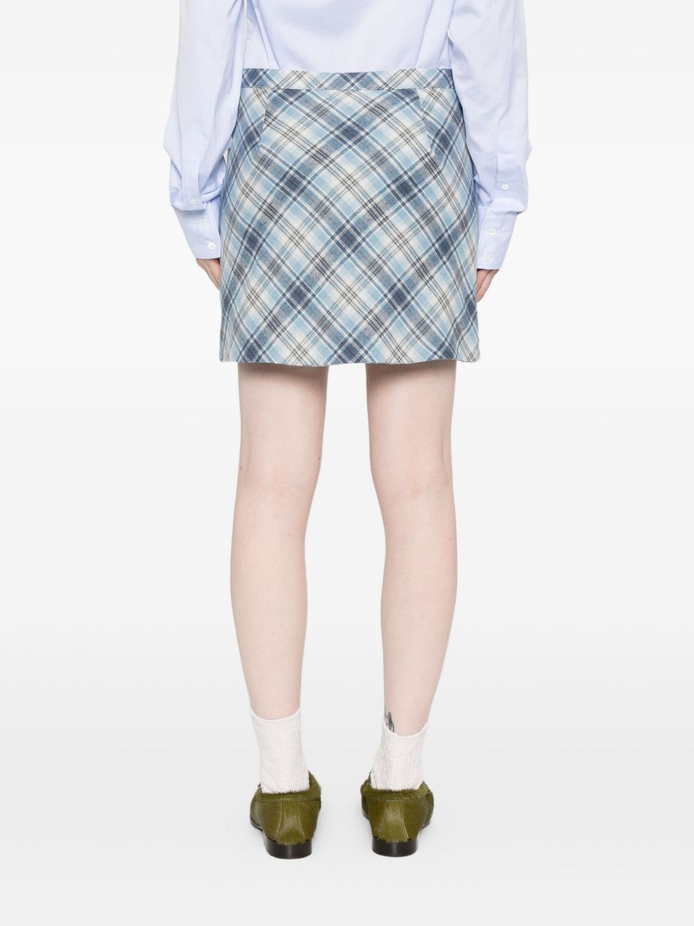 Heritage plaid bias-cut mini skirt - 4