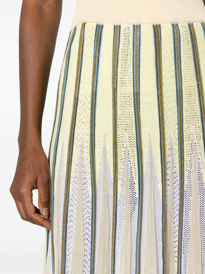 striped pointelle-knit skirt 5