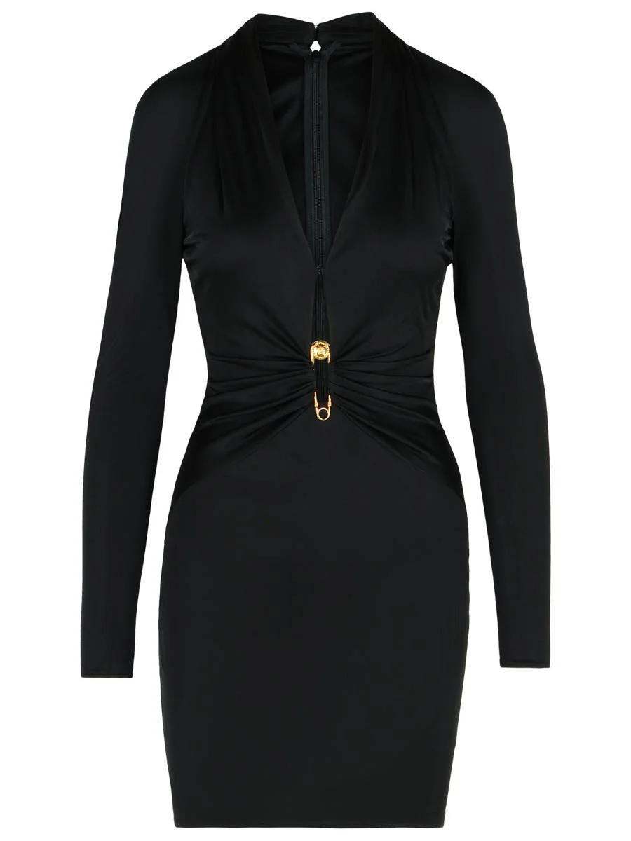 Versace Black Viscose Dress - 1