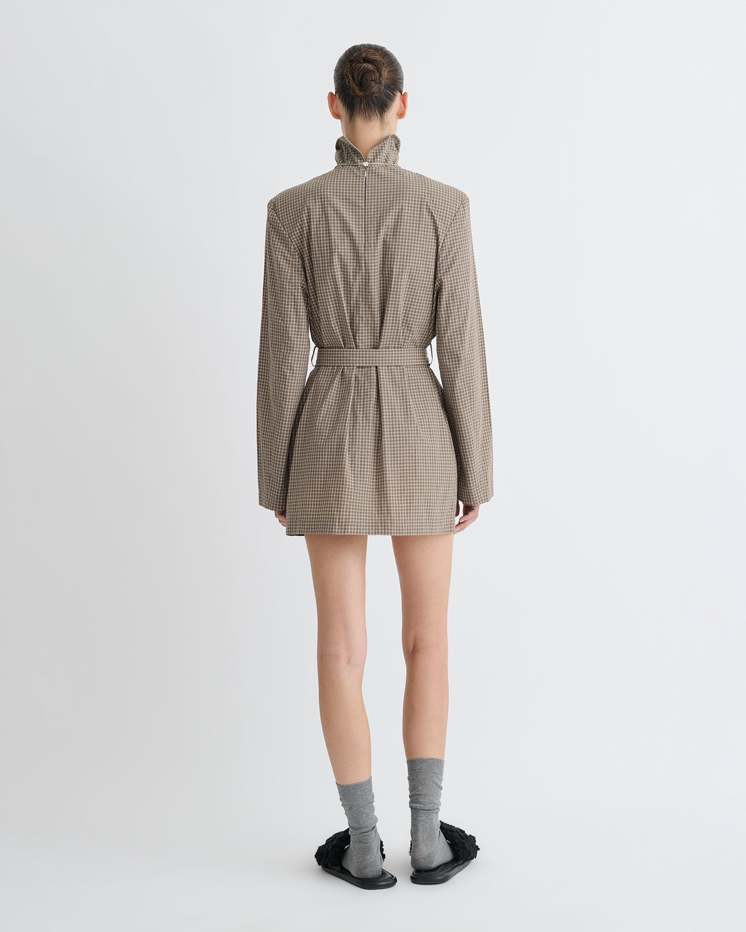 Checked Shirting Mini Dress - 5