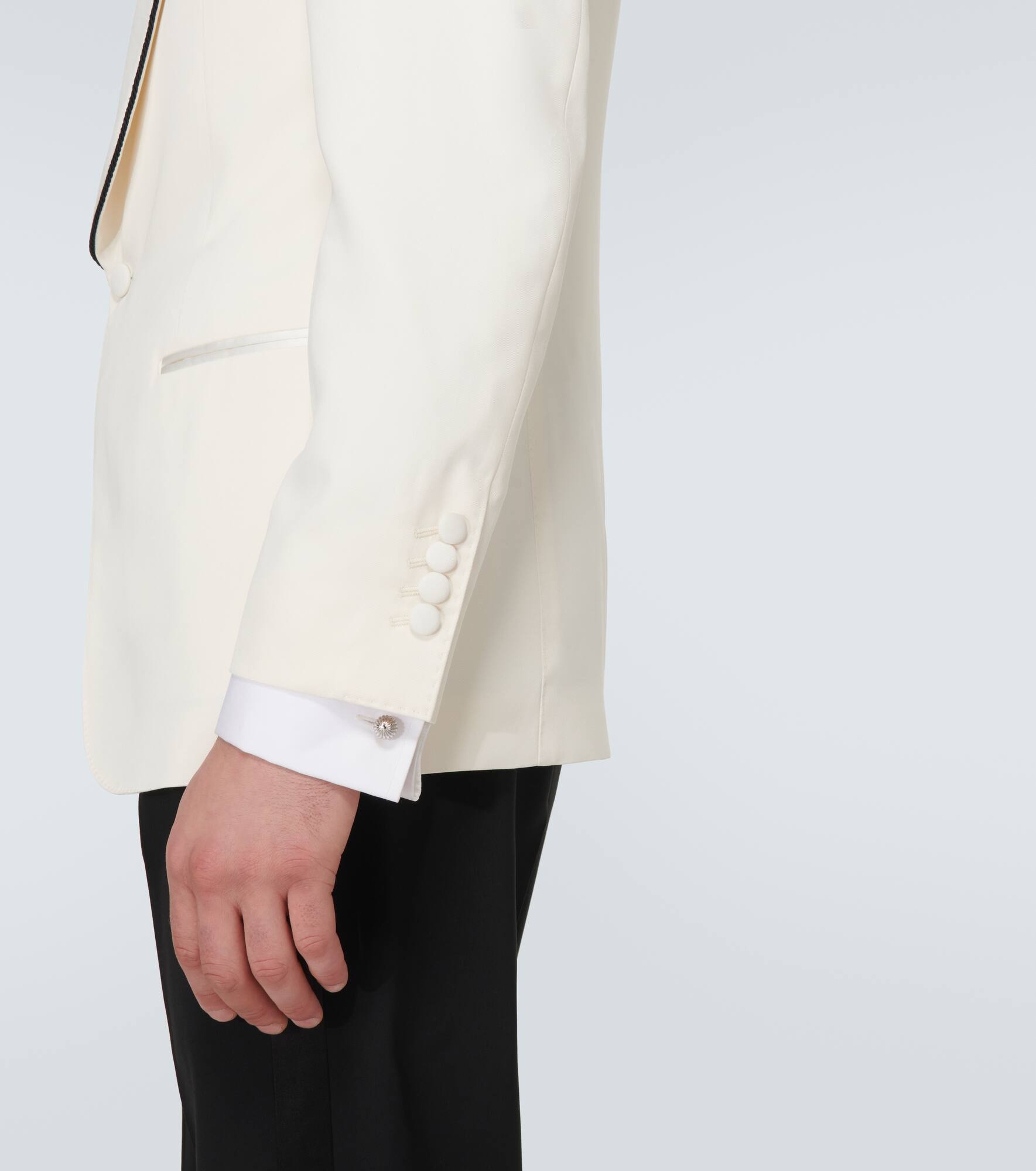 Délavé silk twill tuxedo jacket - 6