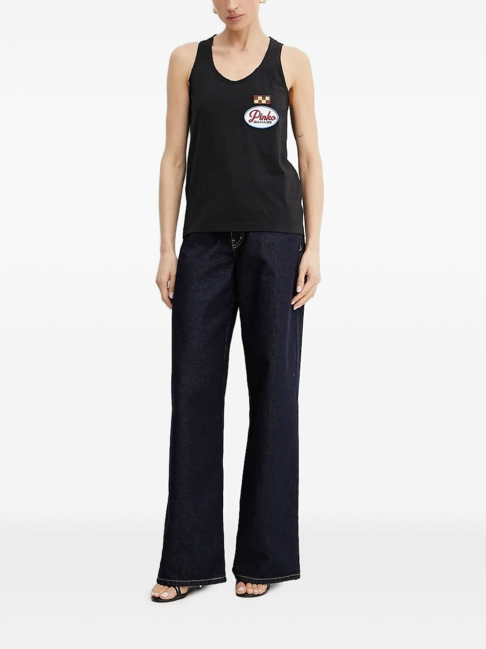 logo-patch tank top - 1