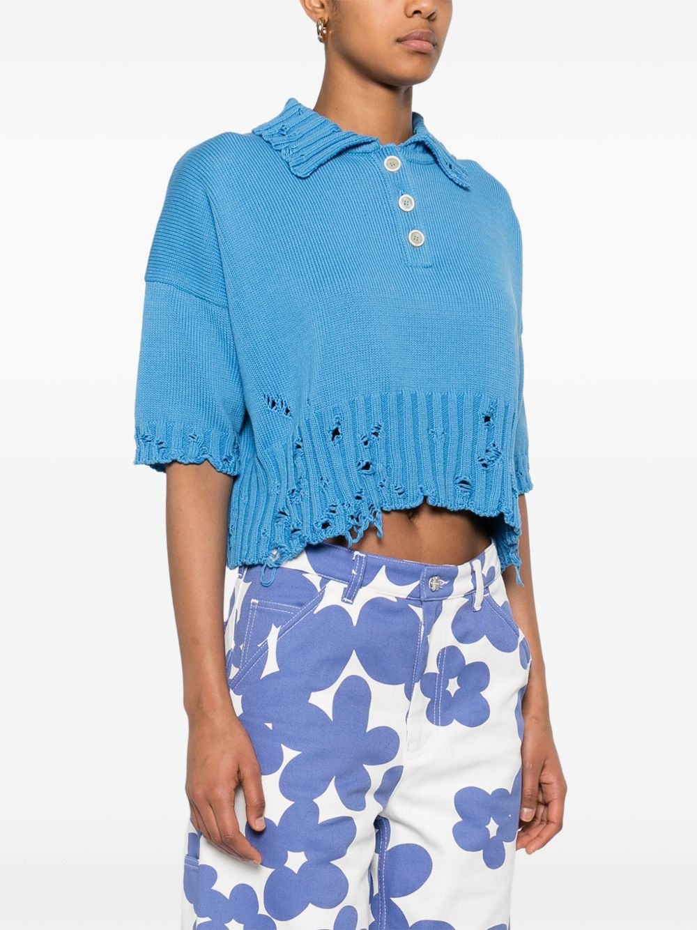 cotton polo top - 3