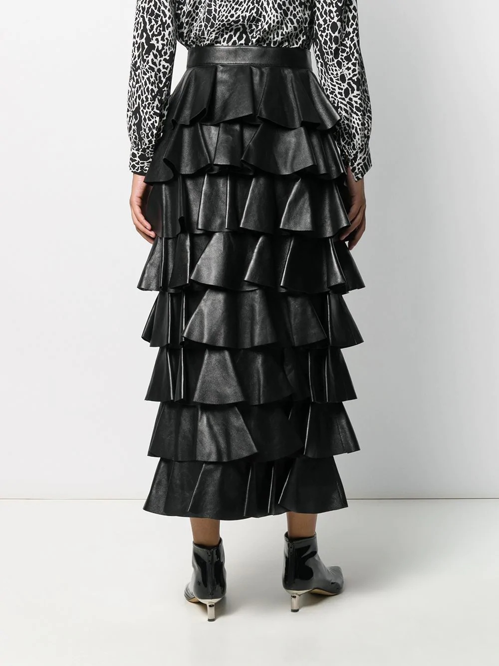 tiered-design midi skirt - 4