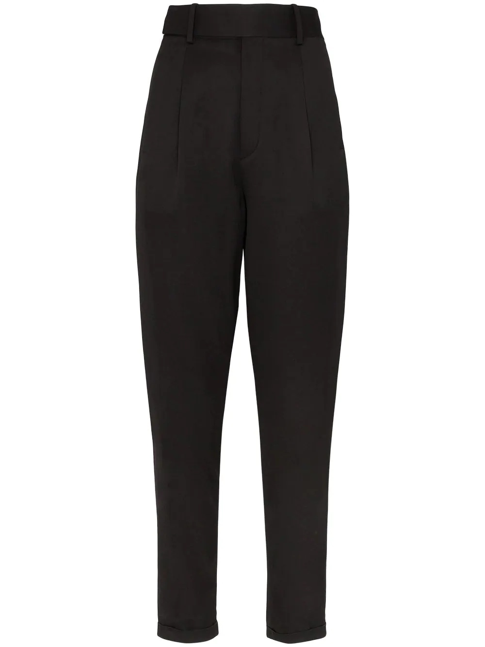 high-waisted tailored trousers - 1