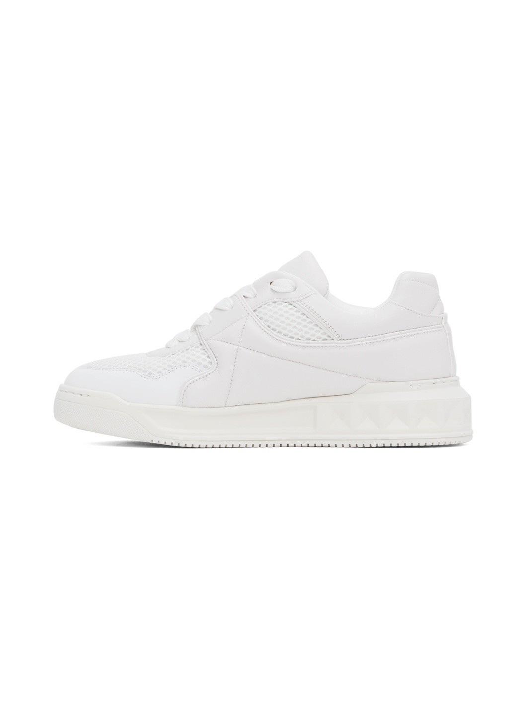 White One Stud Sneakers - 3