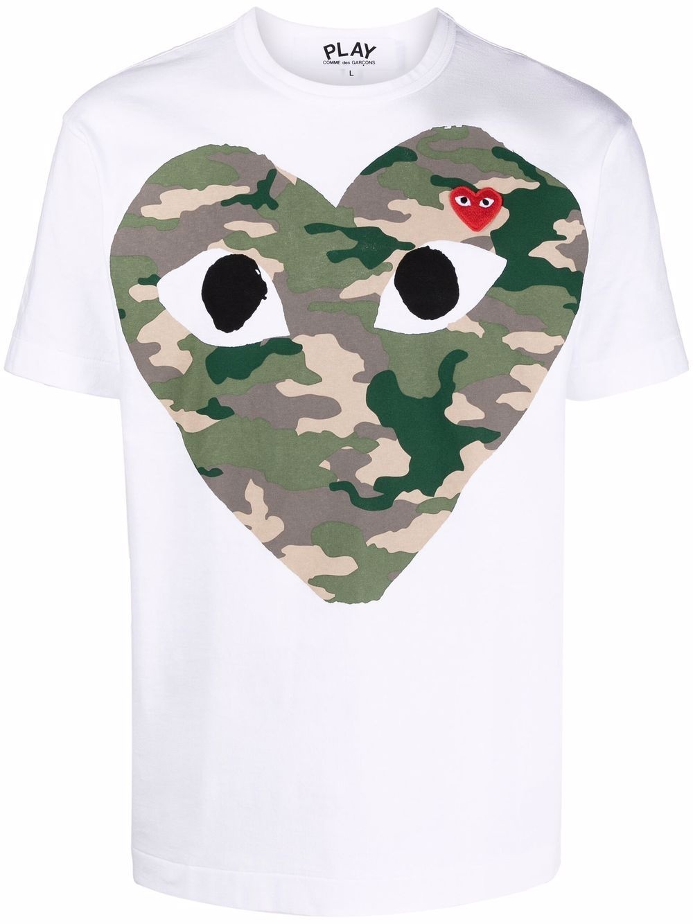 almond-eyed heart T-shirt - 1