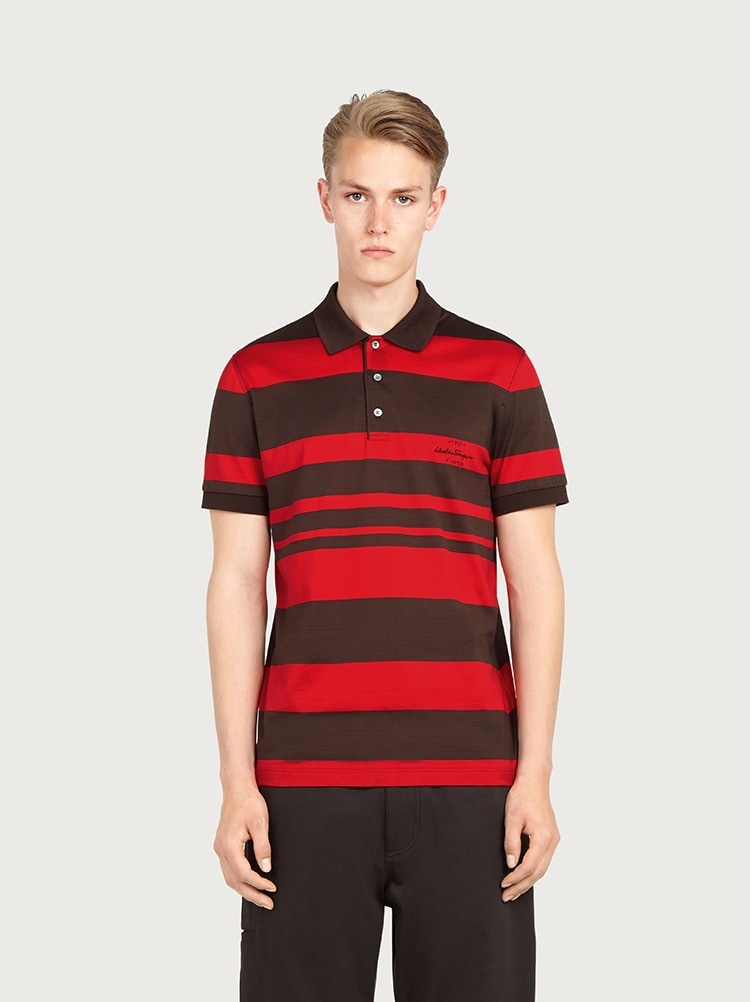 SHORT SLEEVED STRIPED POLO - 1