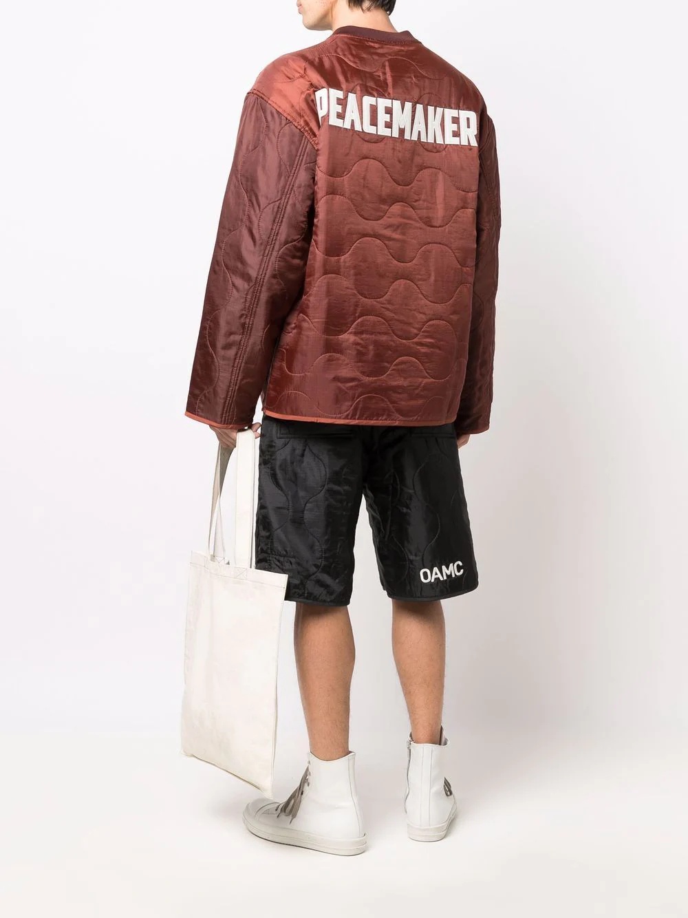 Peacemaker-print quilted jacket - 2