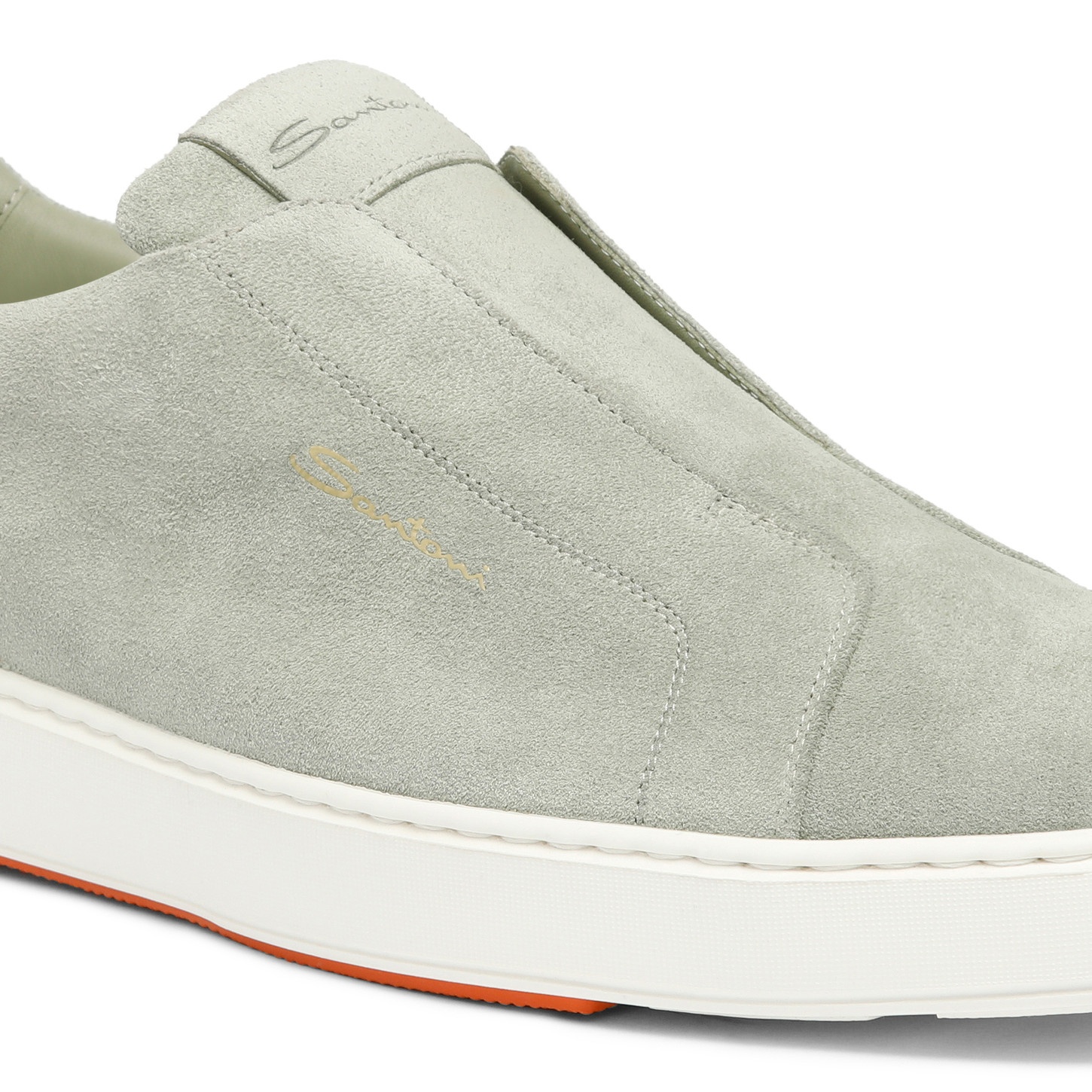 Men's green suede slip-on sneaker - 6