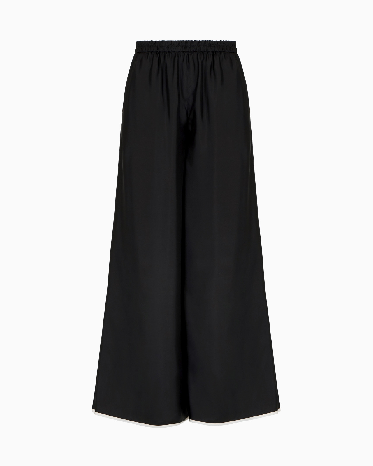 WIDE-LEG SILK TROUSERS - 1