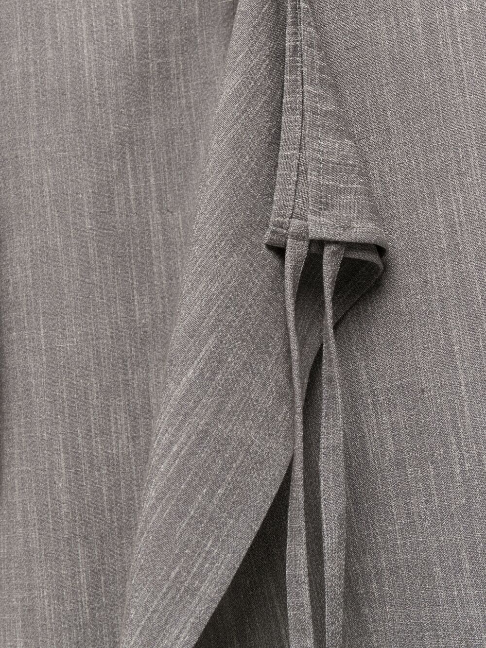 tie-detail draped wide-leg trousers - 5