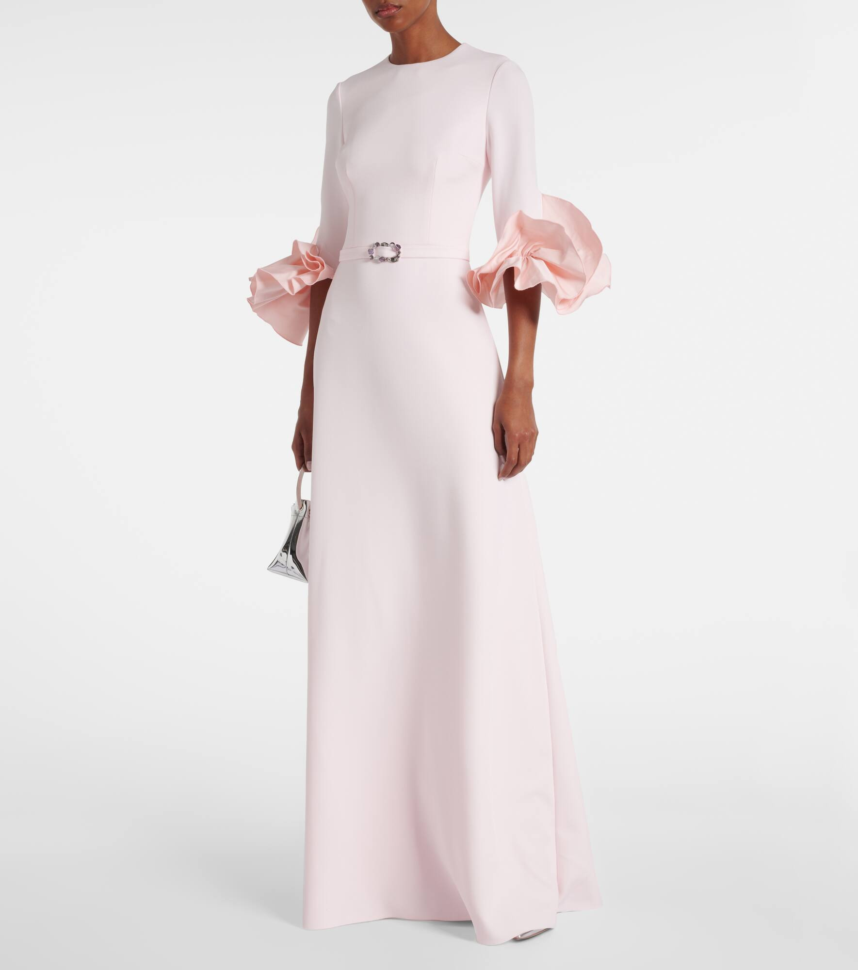 Belted ruffled cotton gown - 2