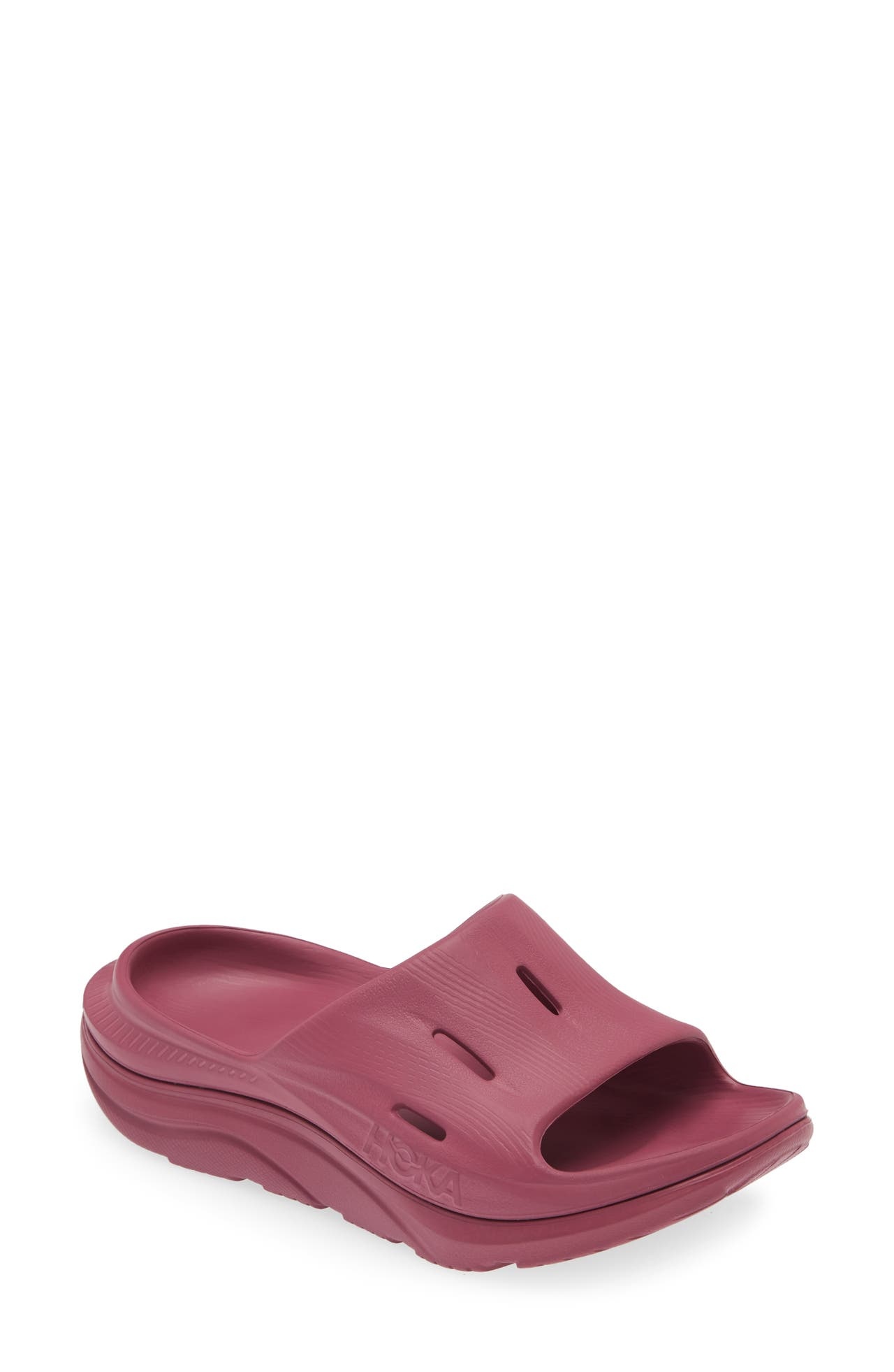 HOKA Gender Inclusive Ora Recovery Slide 3 Sandal in Beet Root /Beet Root at Nordstrom - 1