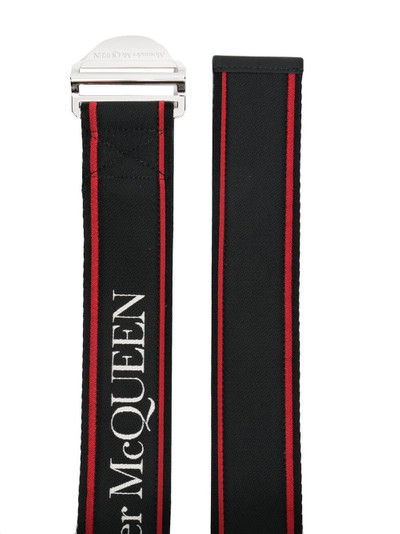 Alexander McQueen logo-print belt outlook