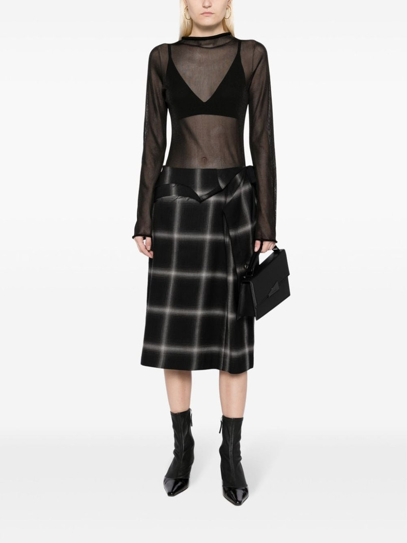 MARINA YEE Birkin plaid-check wool skirt outlook