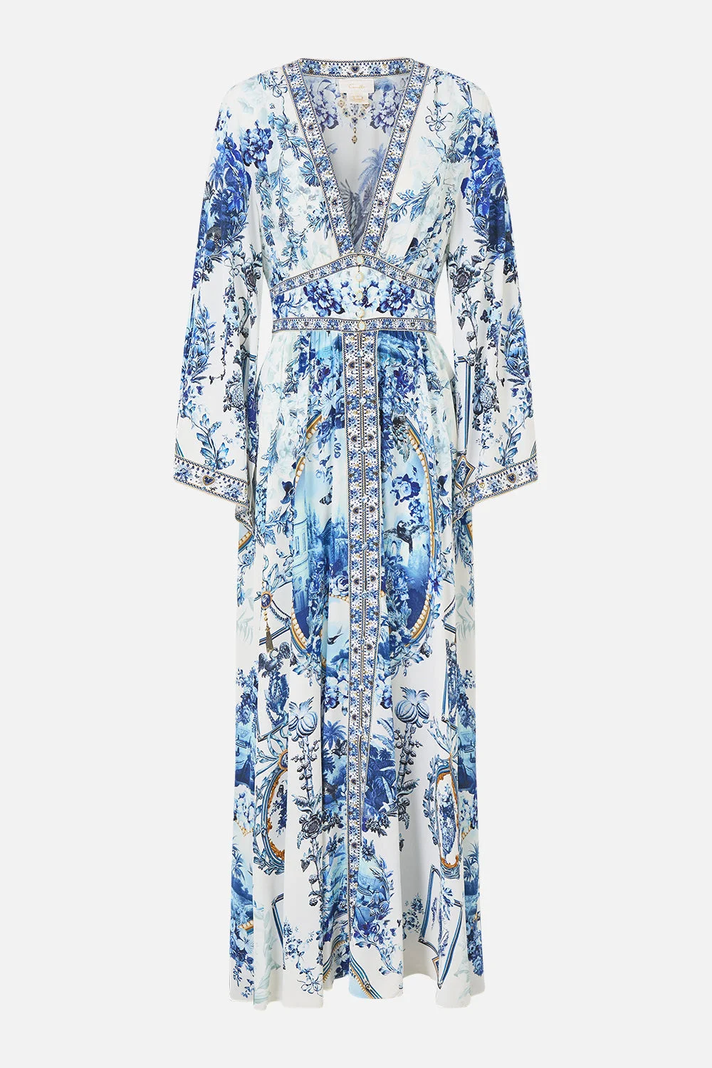 KIMONO SLEEVE DRESS WITH SHIRRING DETAIL THE PORCELAIN PARLOUR - 1