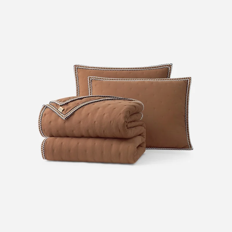 Devon UGG®braid TOB Set T/TXL Microfiber Bedding in Chestnut - 1