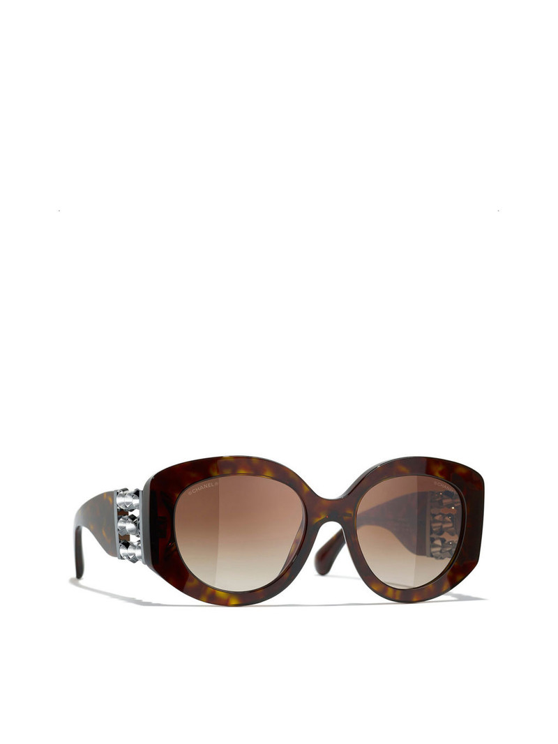 CHANEL CH5543 Oval Acetate Sunglasses outlook