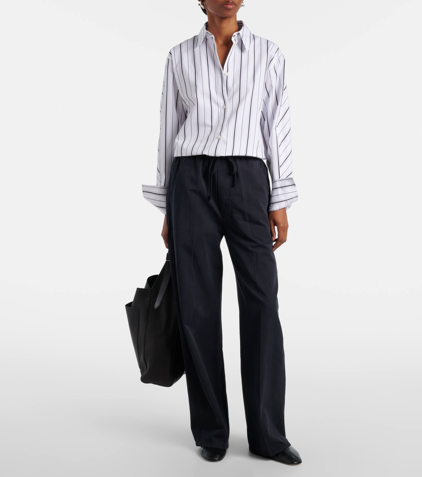 Aurora cotton and linen wide-leg pants - 2