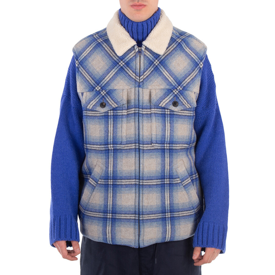 Isabel Marant Men's Blue Kiran Plaid-Check Gilet - 1