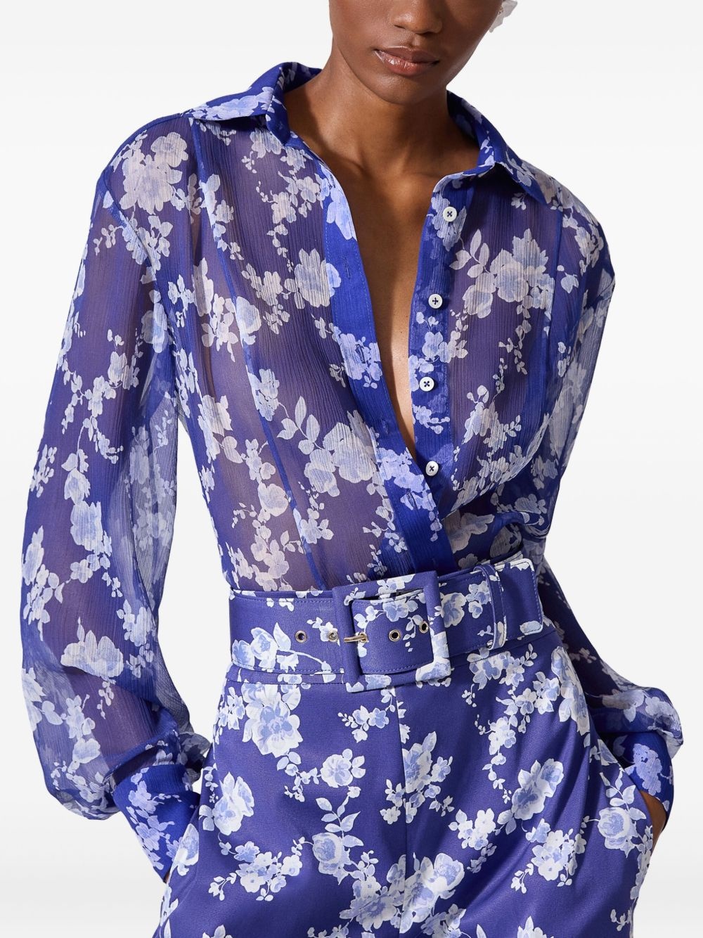floral-print blouse - 4
