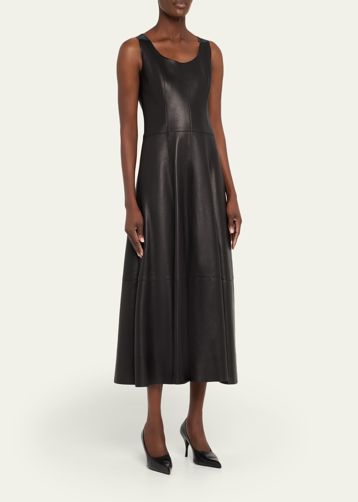 Nappa Leather Midi Dress - 4