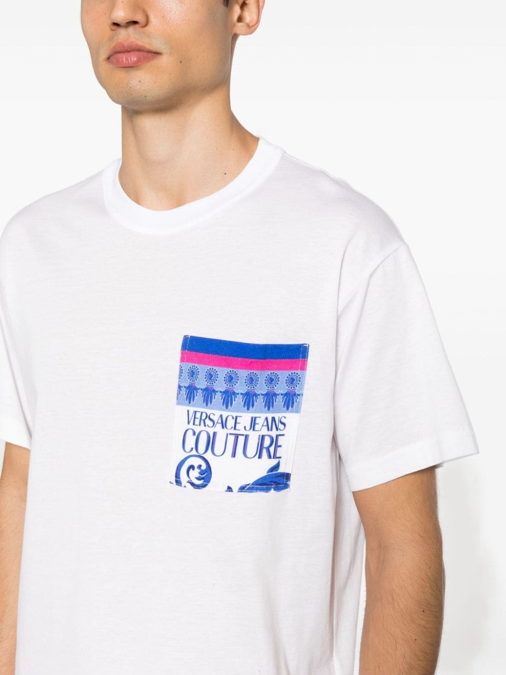 Barocco-print cotton T-shirt - 5