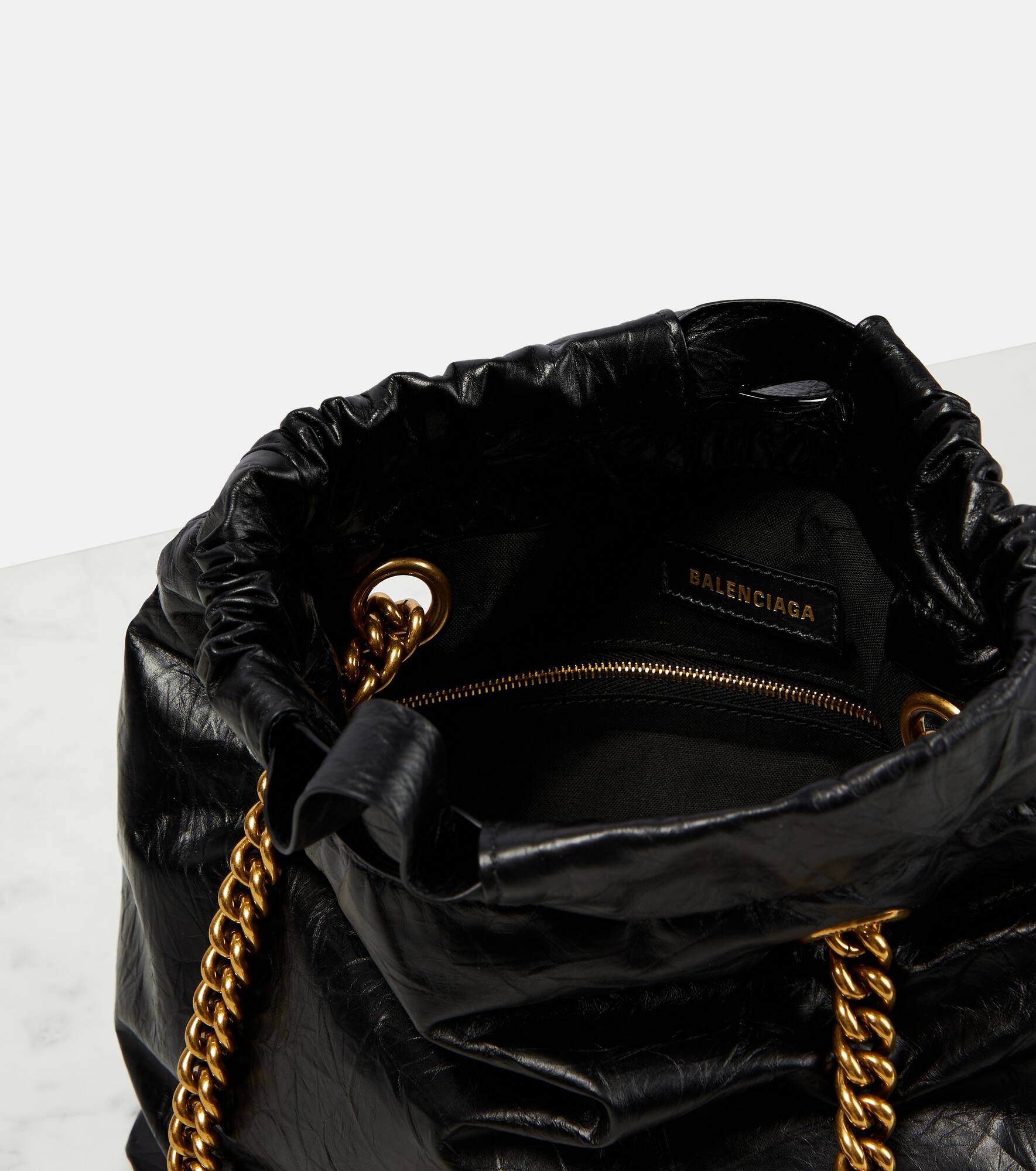 Crush Small leather tote bag - 3