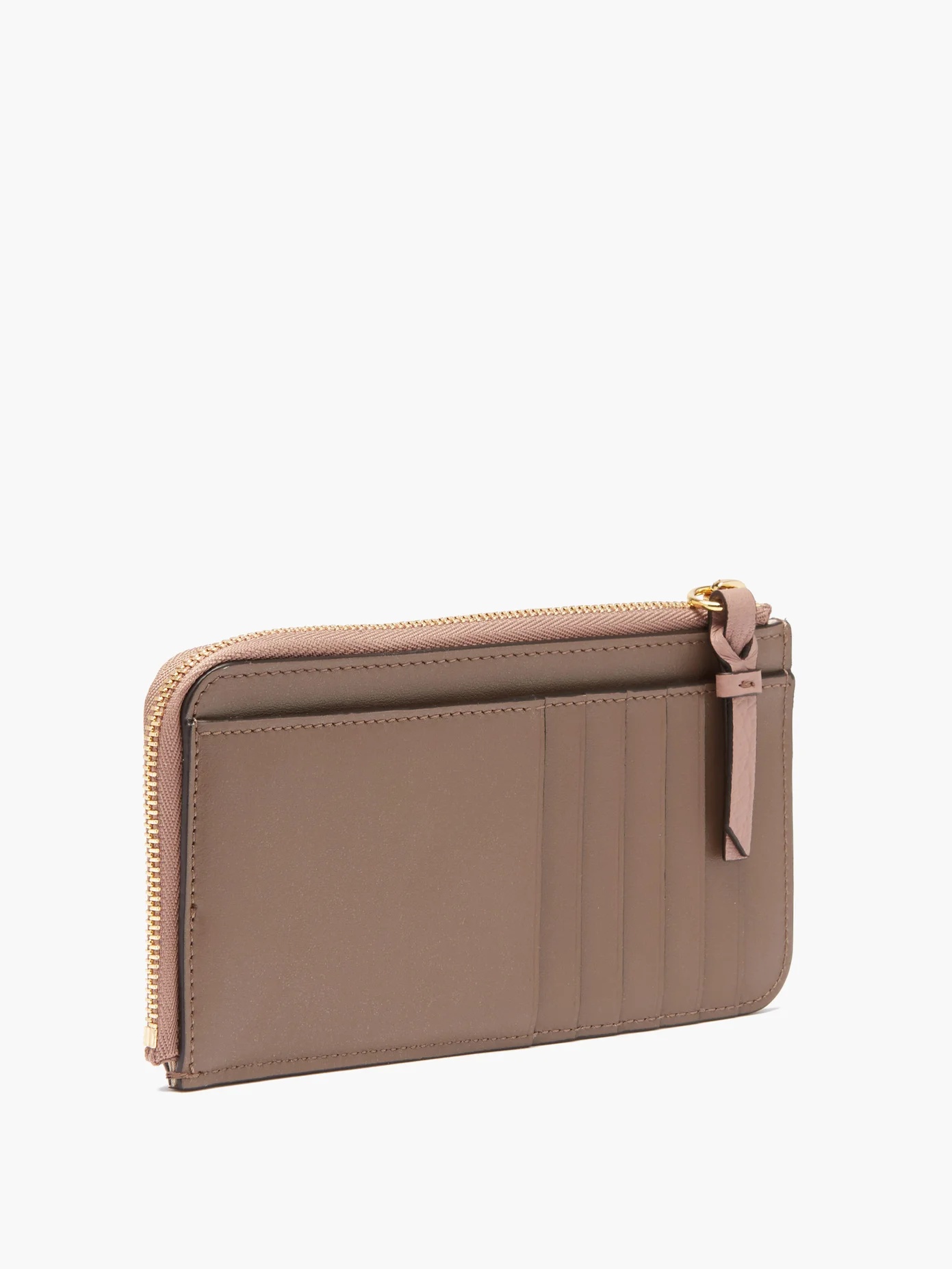 Walden colour-blocked zipped leather cardholder - 3